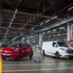 The Ford Puma Gen-E and E-Transit Custom van are seen at the Halewood Plant. Pic: Ford