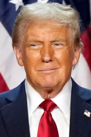 Republican presidential nominee former President Donald Trump is pictured at an election night watch party, Wednesday, Nov. 6, 2024, in West Palm Beach, Fla. (AP Photo/Alex Brandon)