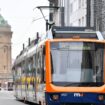 Gleich zwei Mal sind in Mannheim Straßenbahnen mit einem Auto zusammengestoßen. (Archivbild) Foto: Uwe Anspach/dpa