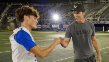 Tom Brady bested by high school quarterback in MrBeast’s $100,000 throwing challenge