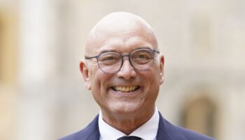 Gregg Wallace receives his MBE for services to food and charity. Pic: PA