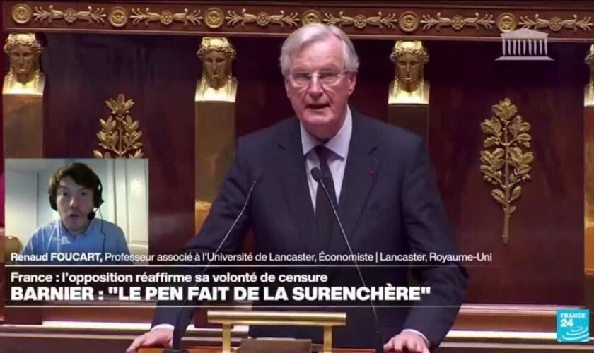 Si le gouvernement Barnier chute, "la situation sera la même qu'après les élections de juillet"