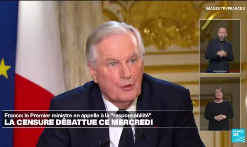 Michel Barnier compte sur un "réflexe de responsabilité" des députés pour ne pas le censurer