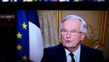 Le Premier ministre Michel Barnier lors d'une interview télévisée le 3 décembre 2024