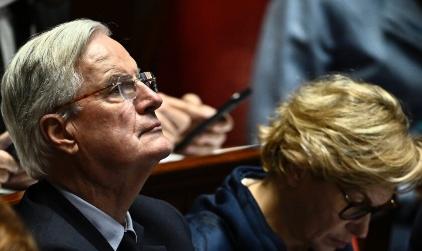 Le Premier ministre Michel Barnier lors d'une séance de questions au gouvernement à l'Assemblée nationale, le 3 décembre 2024 à Paris