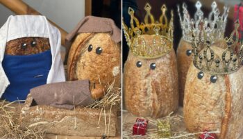 Bakery honors Christmas by recreating Nativity scene: 'Bread of life made from bread'