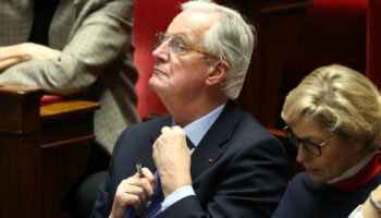 Michel Barnier à l'Assemblée nationale, à Paris, le 4 décembre 2024