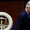 Michel Barnier after deliver a speech prior to the no confidence vote. Pic: Reuters