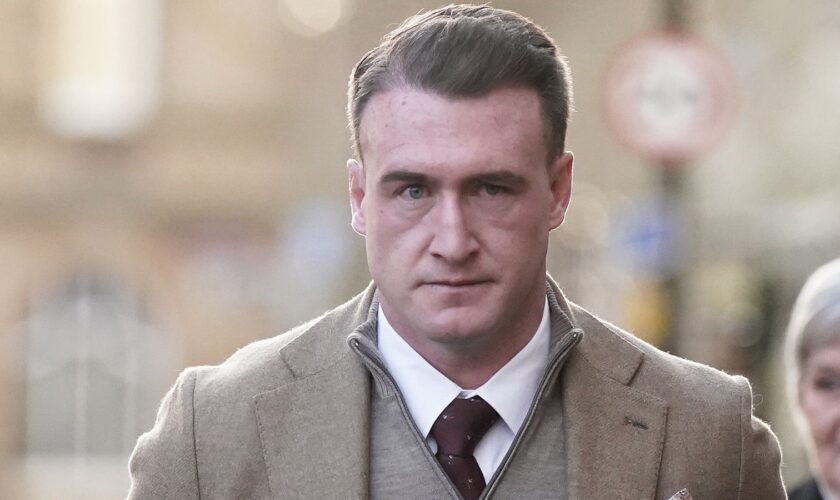 Former Scotland rugby captain Stuart Hogg arrives at Jedburgh Sheriff Court to be sentenced after he admitted abusing his estranged wife over the course of five years. Picture date: Thursday December 5, 2024. PA Photo. See PA story COURTS Hogg. Photo credit should read: Owen Humphreys/PA Wire