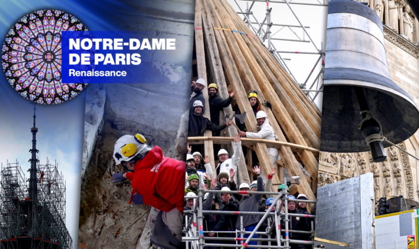 En images : dix temps forts du colossal chantier de Notre-Dame