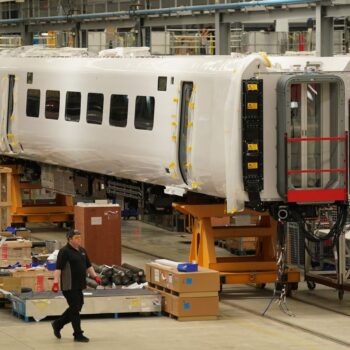 The Hitachi rail manufacturing plant in Newton Aycliffe, County Durham. Pic: PA