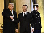 Bizarre detail in photo of Trump greeting French president Macron as he arrives in Paris for Notre-Dame reopening