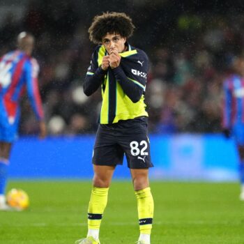 Rico Lewis scores equaliser before being sent off as Man City held by Palace