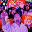 Protesters call for the president's impeachment. Pic: Reuters