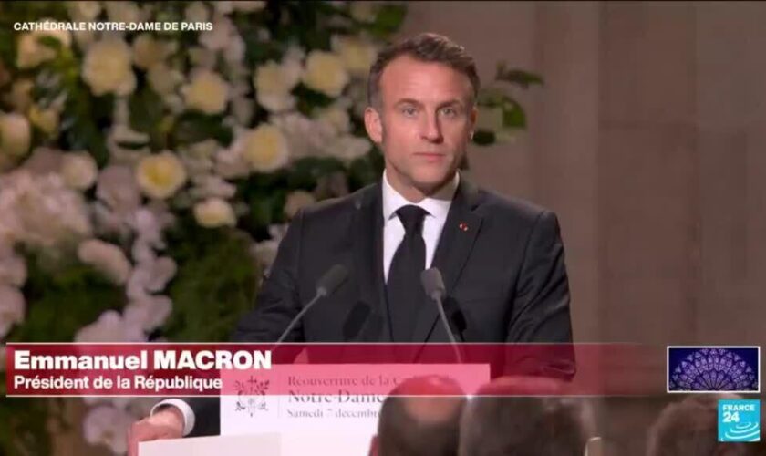 Réouverture de Notre-Dame de Paris : l'allocution d'Emmanuel Macron