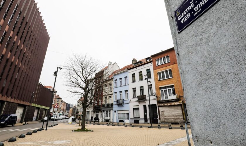 Une rue du quartier de Molenbeek à Bruxelles le 25 janvier 2017