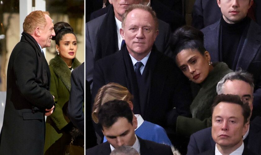 Salma Hayek, billionaire husband attend Notre Dame reopening after donating $113 million for restoration