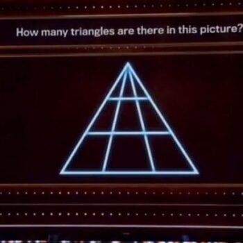 Just one percent of people will be able to answer how many triangles in 1% Club riddle