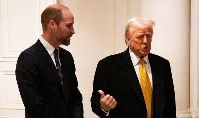 Prinz William (l.) und Donald Trump unterhielten sich am 7. Dezember in Paris.