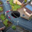 Sinkhole-hit Brits forced to leave homes hoping to return by Christmas