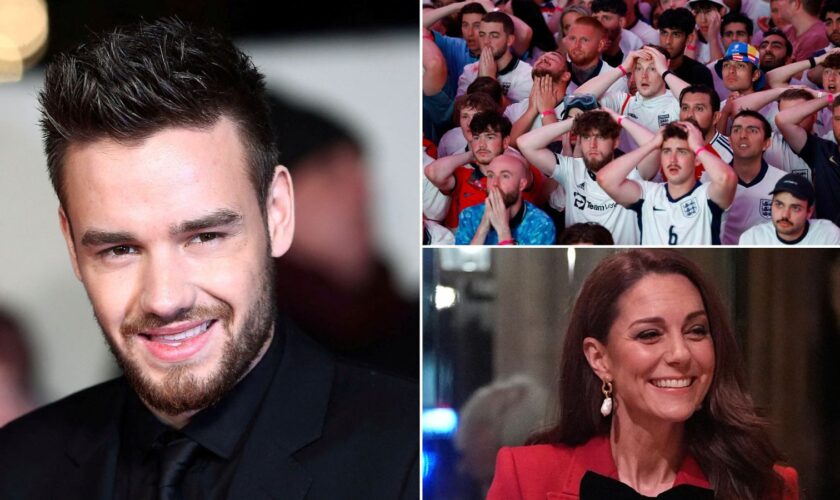 Liam Payne, Euros 2024 final and the Princess of Wales. Pics: Reuters/Aaron Chown/PA