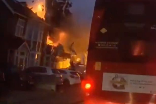 Ilford house explosion: Terrifying moment terraced house in busy street blows up