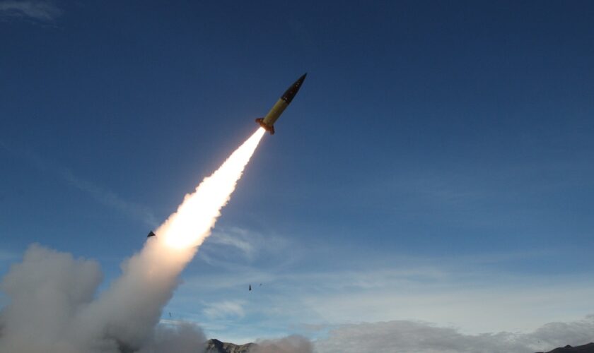 Un missile ATACMS lancé depuis une installation de l'armée américaine à White Sands (Nouveau-Mexique), le 14 décembre 2021