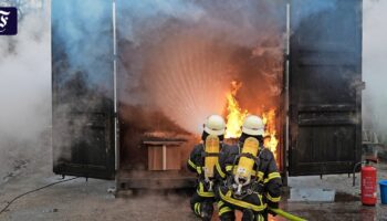 Warum die Hamburger Feuerwehr Weihnachtsbäume anzündet