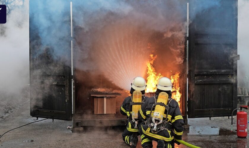 Warum die Hamburger Feuerwehr Weihnachtsbäume anzündet