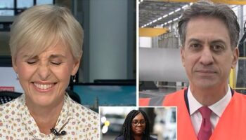 Ed Miliband makes Sky News presenter laugh with views on Kemi Badenoch sandwich rant