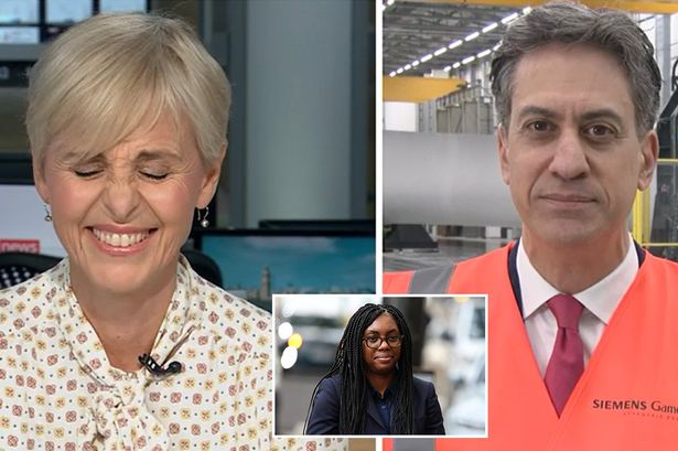 Ed Miliband makes Sky News presenter laugh with views on Kemi Badenoch sandwich rant