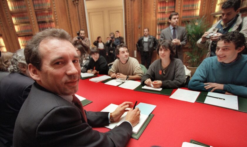 François Bayrou, alors ministre de l'Education nationale, en 1995.