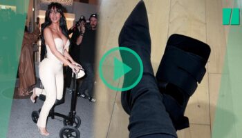 Kim Kardashian a inauguré la nouvelle boutique Skims avec un pied cassé et a trouvé comment se déplacer