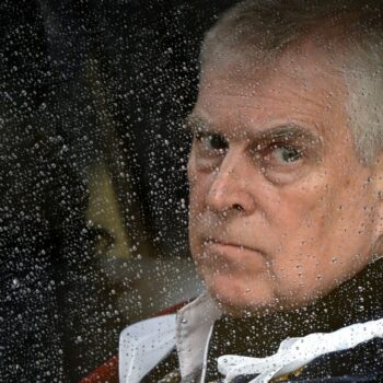 The Duke of York departs Westminster Abbey in London, following the Coronation of King Charles III and Queen Camilla. Pic: PA