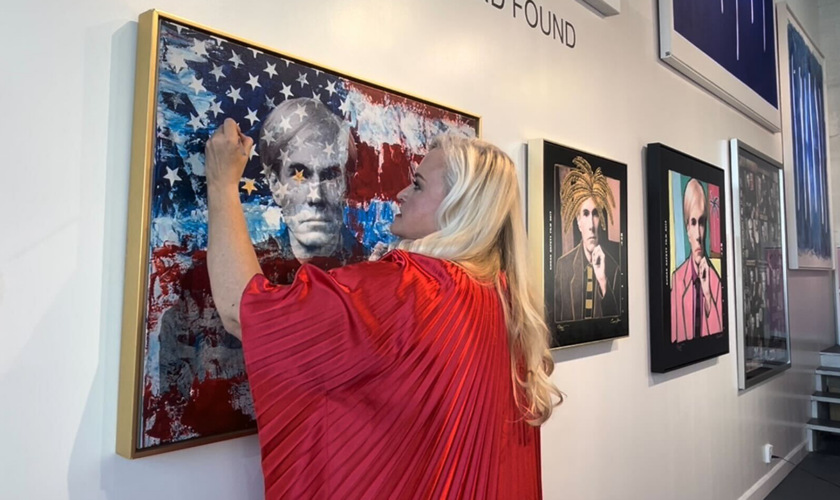 Florida artist's patriotic Andy Warhol piece featured at popular event drawing thousands of visitors