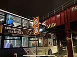 At least eight people are injured after double-decker bus crashes into Glasgow railway bridge - including one in a 'critical condition'