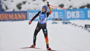 Biathlon: Franziska Preuß schießt deutsche Staffel zum ersten Sieg seit fast vier Jahren