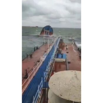 At least one person dead after severely damaged Russian tankers cause oil spill