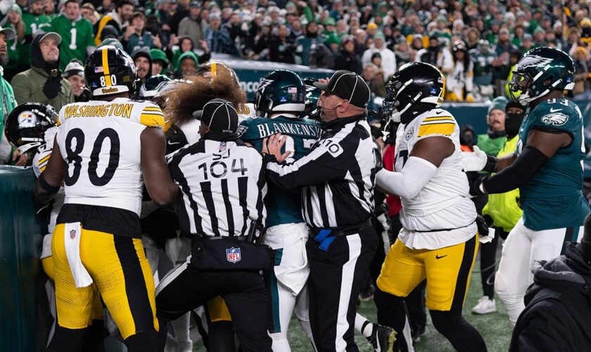 Eagles, Steelers players get into skirmish as rivalry game between title contenders heats up