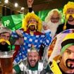 The World Darts Championship is back! Thousands of boozy punters - and comedian Jack Whitehall - dress up for the first day at Alexandra Palace with Super Mario and Donald Trump outfits spotted