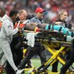 Dolphins' Grant DuBose needs jersey cut off, leaves game on stretcher after scary hit vs Texans