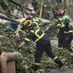 Rescue workers operate in storm-hit Mayotte, France, in this handout image obtained by Reuters on December 16, 2024. UIISC7/Securite Civile/Handout via REUTERS THIS IMAGE HAS BEEN SUPPLIED BY A THIRD PARTY. NO RESALES. NO ARCHIVES