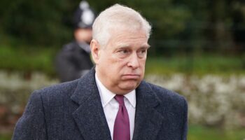 The Duke of York attending Christmas Day service in Sandringham, Norfolk, in 2022. Pic: PA