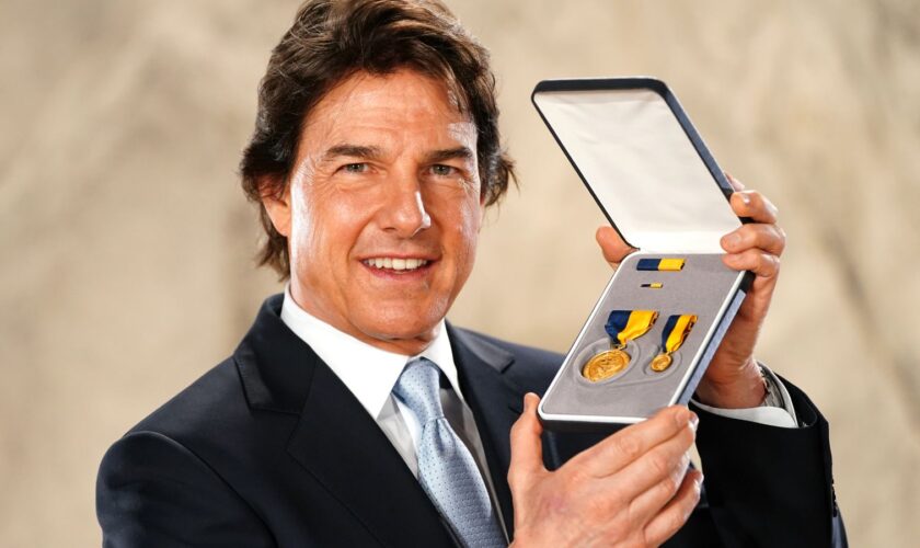 Tom Cruise receives US navy honour for Top Gun ‘recruitment boost’