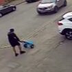 Moment killer son is caught wheeling trolley and spade home to bury his mother, 76, after murdering her in row over inheriting family home