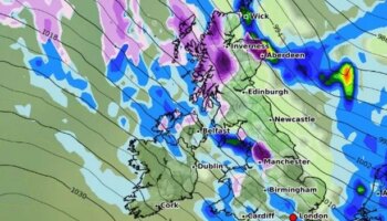 UK Christmas snow bomb as weather maps turn purple days before December 25