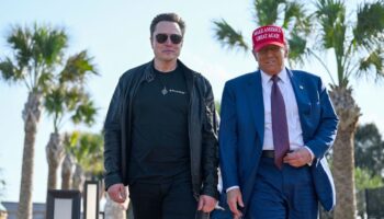 Elon Musk und Donald Trump gehen nebeneinander