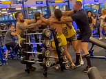 No pain, no gain! Women brawl at the gym after argument over equipment turns into full-on hair-pulling punch-up