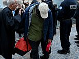 Moment Monster of Avignon's accomplices are jeered by crowds outside French court screaming 'rapists, we can see you' - after villagers handed them all oranges in traditional act of shaming