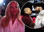 Tyson Fury's wife Paris attends his final press conference ahead of Saturday's rematch with Oleksandr Usyk - after the heavyweight claimed he hadn't spoken to her in three months